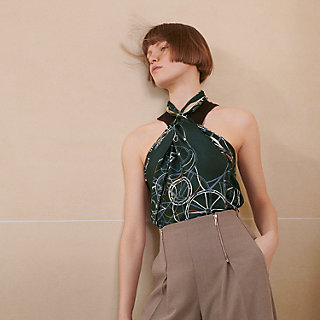 Lenço 90 Complication Équestre - Verde | Hermès Brasil